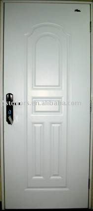 panel metal door with wood edge in Jinxun