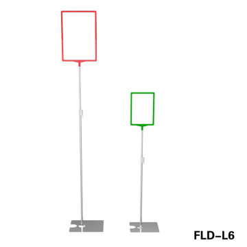 Promotional supermarket display a4 floor standing sign holder