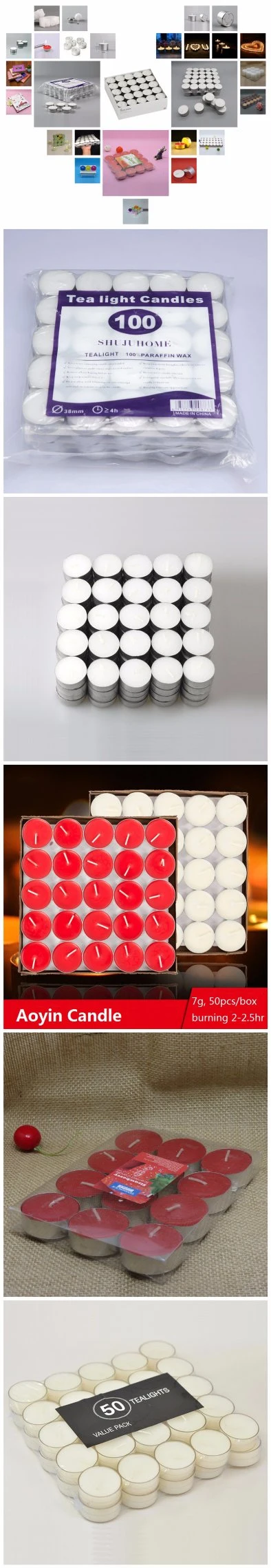 100 Quality Tealight Candles Unscented Tea Light Candle