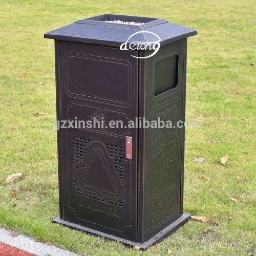 outdoor litter bin garbage storage bin park cast aluminum hotel dust can