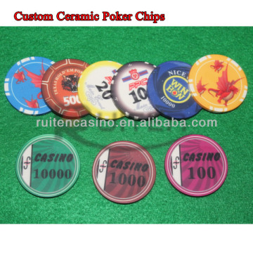 39*3.3MM Professional Ceramic Poker Chips Custom Poker Chips