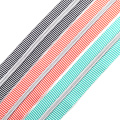 N.5 Zipper in nylon a strisce bianche e nere colorate