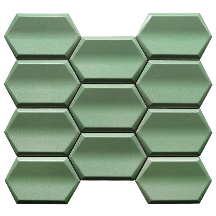 Moroccan Green Rhombus Cement Mosaic Tiles