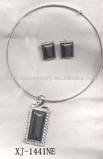 wire choker set/wire choker jewelry set/wire necklace set/cateye stones wire choker set/cateye stones jewelry set/diamond choker