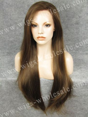 Qingdao Extra Long straight Lace Wig Brown Hair Wig