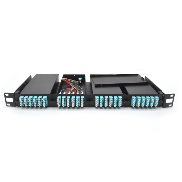 96F MPO-LC Patch panel with 4pcs Cassette Module