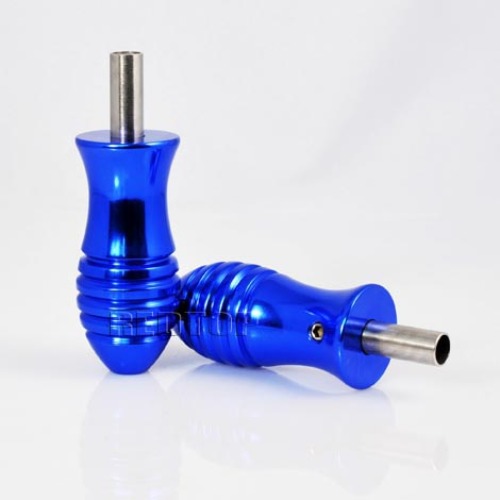 Blue Round Aluminium Tattoo Grips