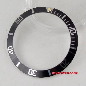 38mm Black Aluminum Alloy Bezel Insert For 40mm Mens Watch Wristwatch Parts