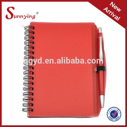 A5 plastic Spiral notebook with pen