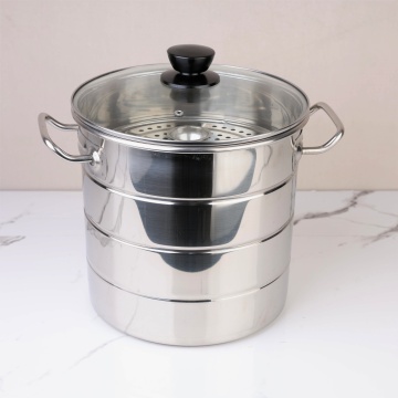 Commercial High Quality Large Stainless Steel Three Tier Soup Steamer with Handles