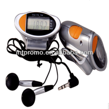 Multifunction pedometer with FM radio