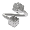 Corps en acier chirurgical Spiel Barbell Double Dice