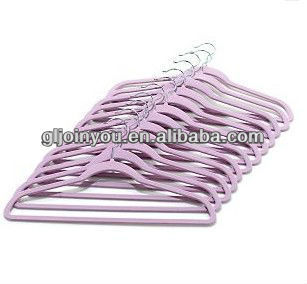 Purple fine design velvet hangers for garments