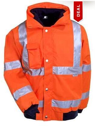 GloWear Class 3 Orange Bomber Jacket