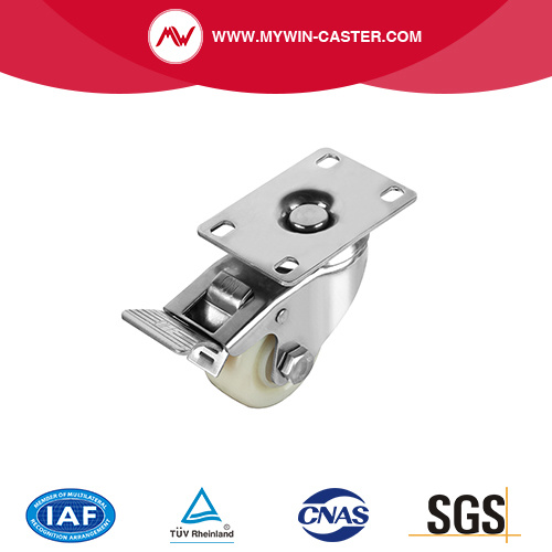 PP Braked Plate Swivel Stainless Steel Caster