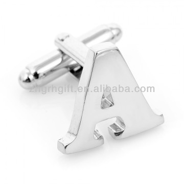 high polishing silver cufflinks with initials