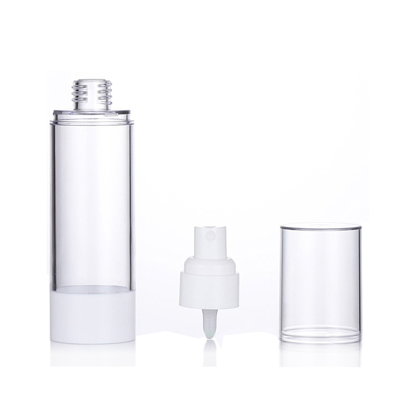 Recipientes de embalagem de cosméticos transparentes frasco sem ar