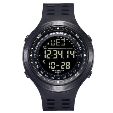 Pasnew pedometer function large dial.size compass function digital watch
