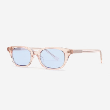 Retro narrow Acetate Unisex Sunglasses