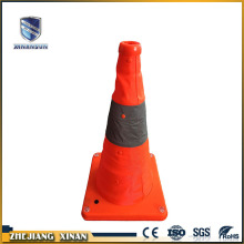Hot sale easy folding reflective PVC road cone