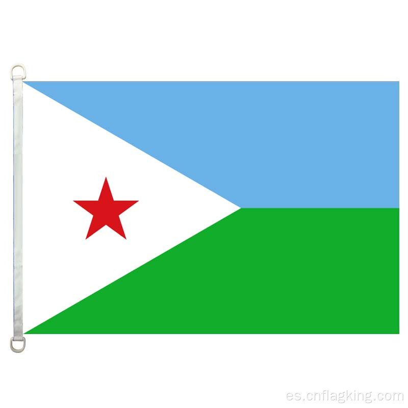 Bandera de Djibouti de 90 * 150 cm 100% poliéster