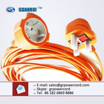 extension cord powered by battery,13a uk extension cord ,fuse ac power cord,BS power leads