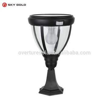 Black Solar Powered Post Base Mount Deck Post Light by Festive Lights