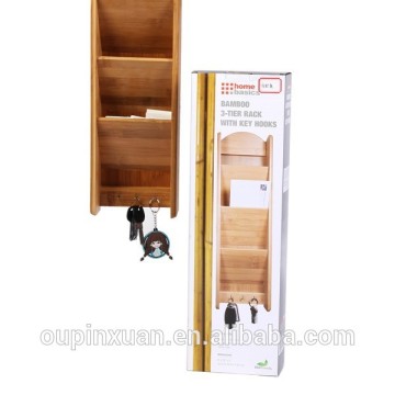 Pure nature bamboo envelope holder on wall,storage rack on wall