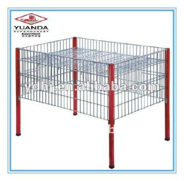 Surpermarket Chrome Plating Folding Storage Metal Cage