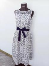 Women's knit elegant long length lace dress