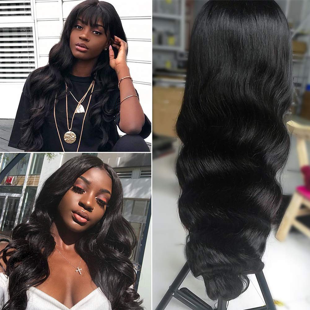 150% Density Lace Front Human Hair Wigs for Women, Pre Plucked Hairline Brazilian Body Wave,  Lace Front Wig with Baby Hair