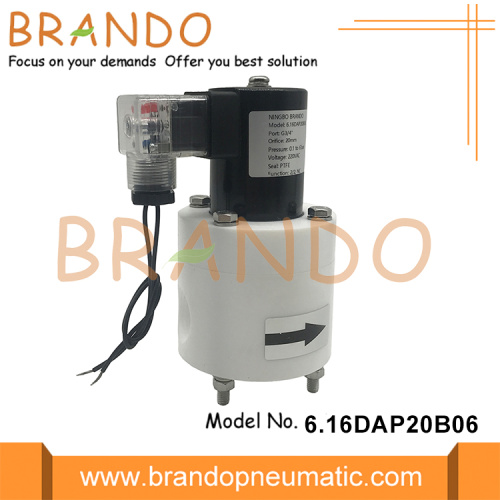 3/4 &#39;&#39; التآكل المقاوم PTFE Solenoid Valve 24V 220V