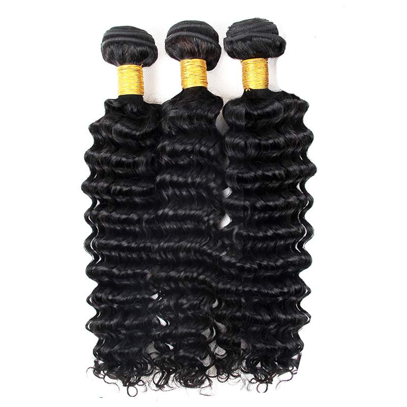Directly factory wholesale cuticle aligned deep wave hair, virgin unprocessed deep waves brazil hair bundles