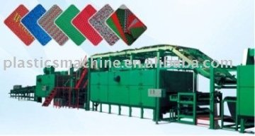 Plastic floor mat machine