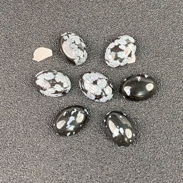 Wholesale Snowflake Obsidian AAA+ Quality Oval Cabochons
