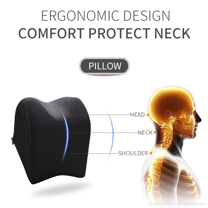 Travesseiro de pescoço de assento de malha ergonômica respirável