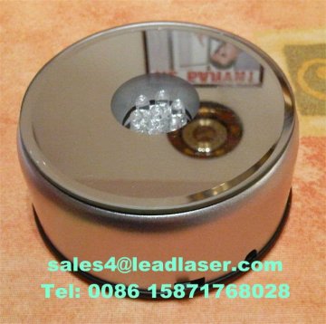 3d crystal LED lighting base rotating for crystal sourvenirs