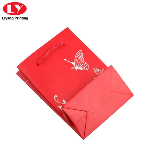 Sac en papier cadeau de porte de mariage personnalisé rouge