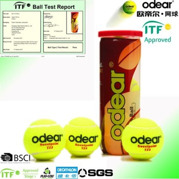 ITF approved tenis ball of Odear tennis ball factory