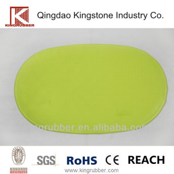 oval anti-slip mini bath mat natural rubber