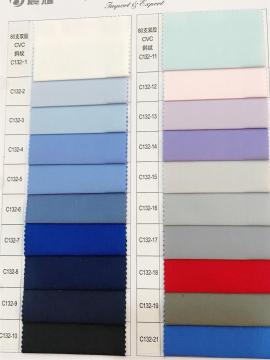 80s/2C CVC Twill Dyed Fabric