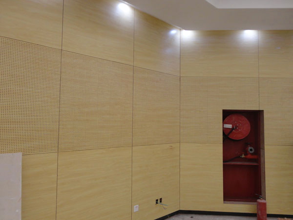 acoustic perforated wood panel