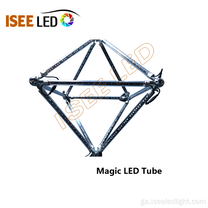 DMX Madrix 3D RGB Feadán Draíocht faoi stiúir