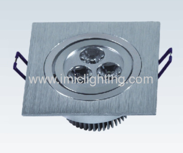 Square 3w Aluminium Ceiling Light 