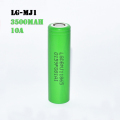 LG MJ1 3500mah แบตเตอรี่เซลล์แบบชาร์จ 18650