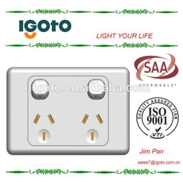 SAA approved Australia double power point socket outlet double pole