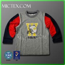 long sleeve 100 cotton printing kid clothes boys t-shirt t shirt