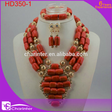 Coral Beads Necklace Set Nigerian Wedding African Jewelry Set Coral Jewelry Set