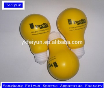 foam pu stress ball yellow light bulb shape stress ball custom stress ball