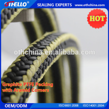 Expanded Teflon PTFE Graphite Sealing Cord Packing With Kevlar Corner